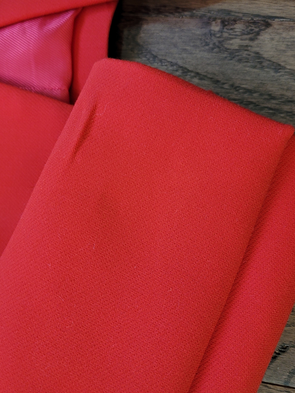 Zara Cropped Red Collarless Blazer Jacket - Picture 12 of 14